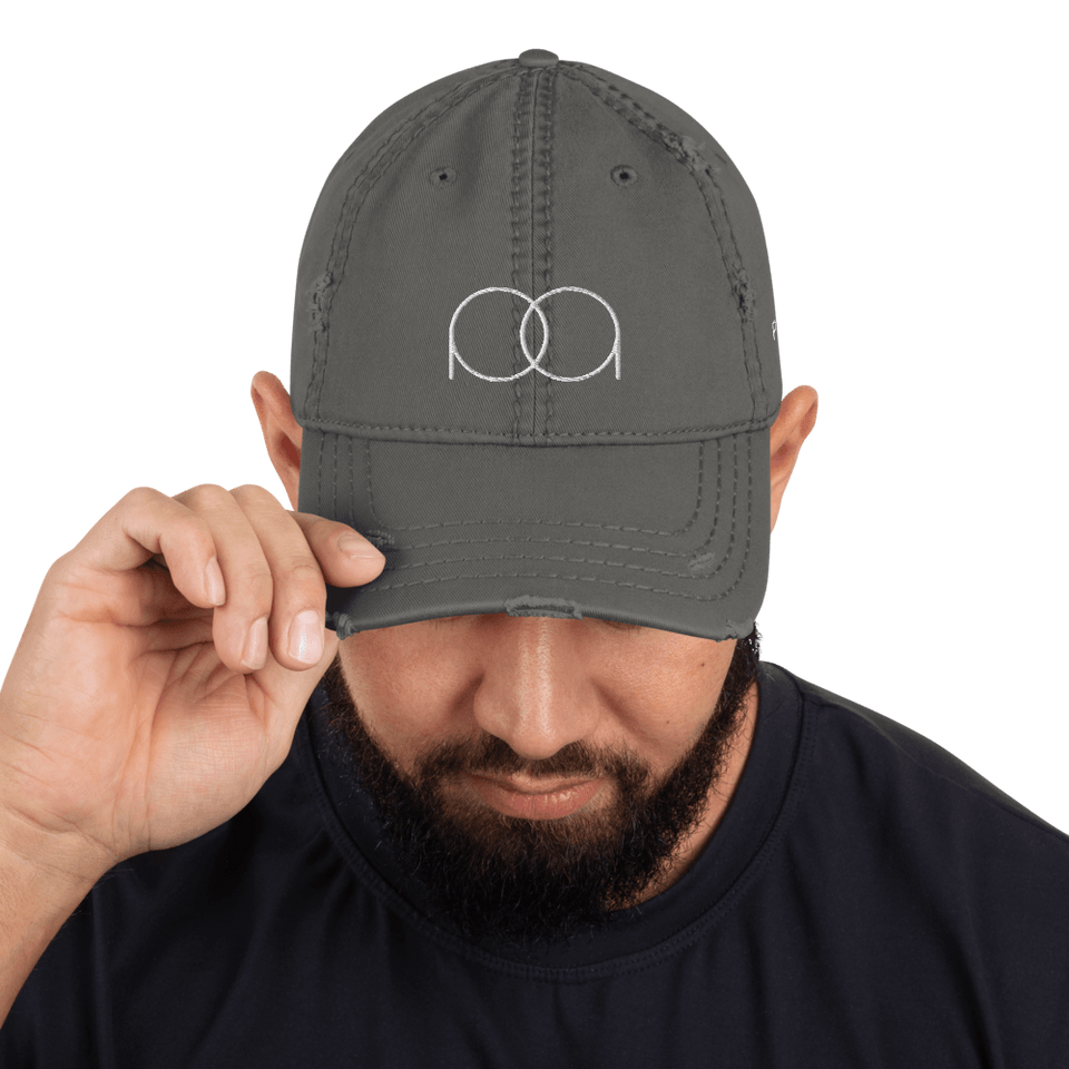 PAQcase Distressed Dad Hat Consumer PAQCase Charcoal Grey 