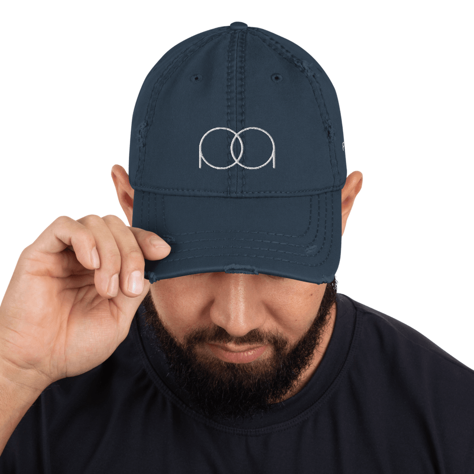 PAQcase Distressed Dad Hat Consumer PAQCase Navy 
