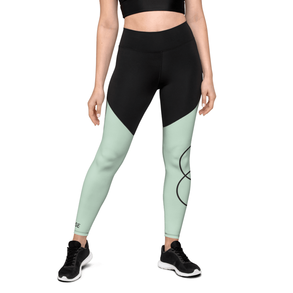 PAQcase Women's 2-tone Yoga Leggings PAQCase Green XS 