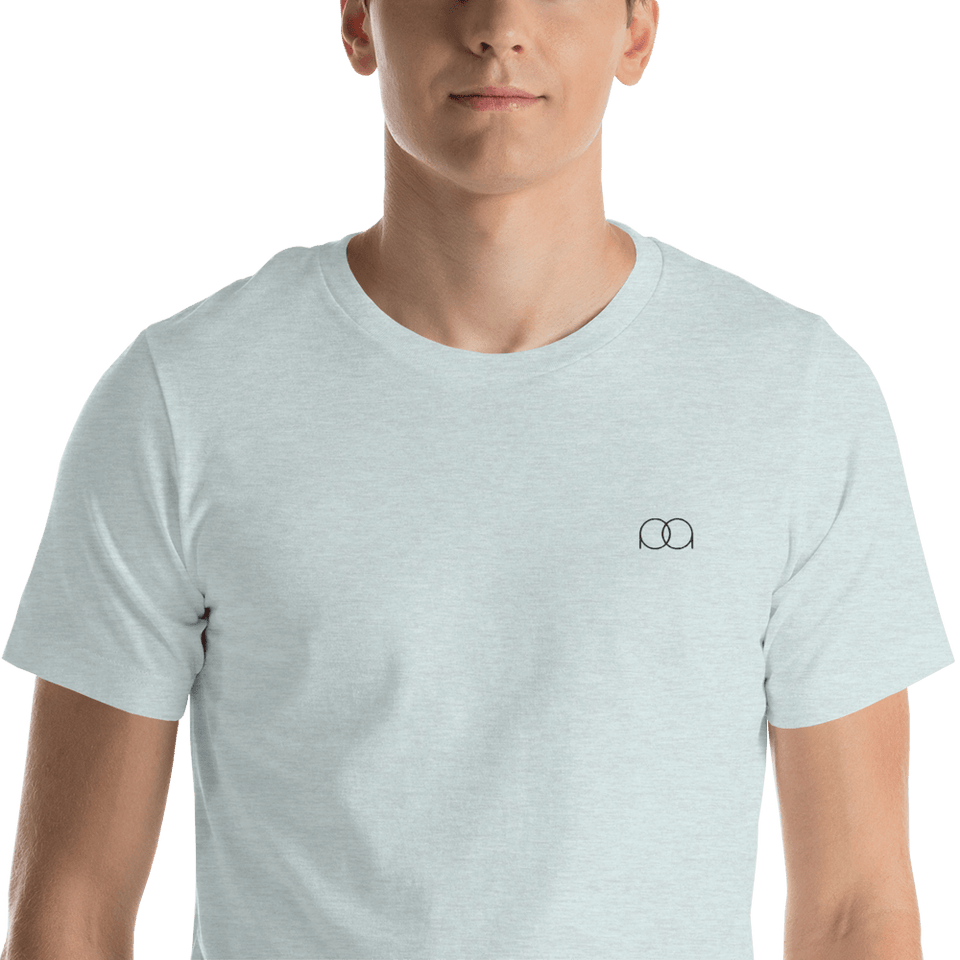 PAQcase Men's Embroidered Tee Consumer PAQCase Heather Prism Ice Blue M 