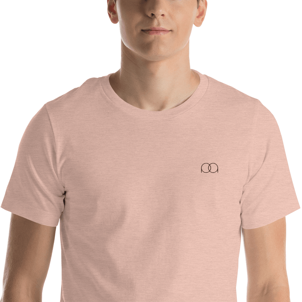 PAQcase Men's Embroidered Tee Consumer PAQCase Heather Prism Peach M 
