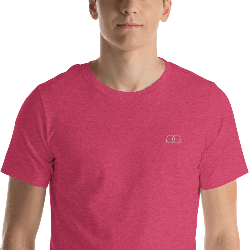 PAQcase Men's Embroidered Tee Consumer PAQCase Heather Raspberry M 